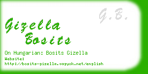 gizella bosits business card